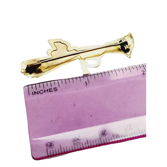 Antique Gold Filled Victorian Hand Fan Brooch (A1056) - Picture 4 of 5